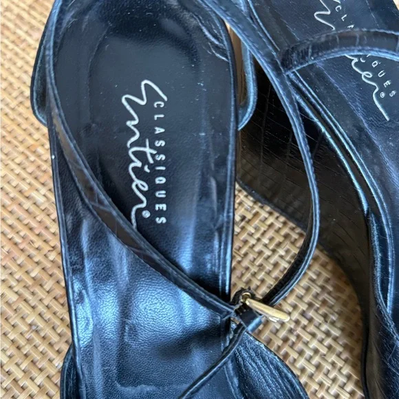 Black Wedge Sandals - Picture 6 of 11